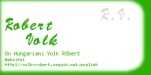 robert volk business card