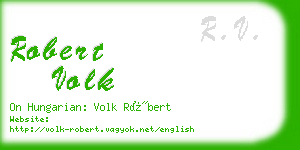 robert volk business card